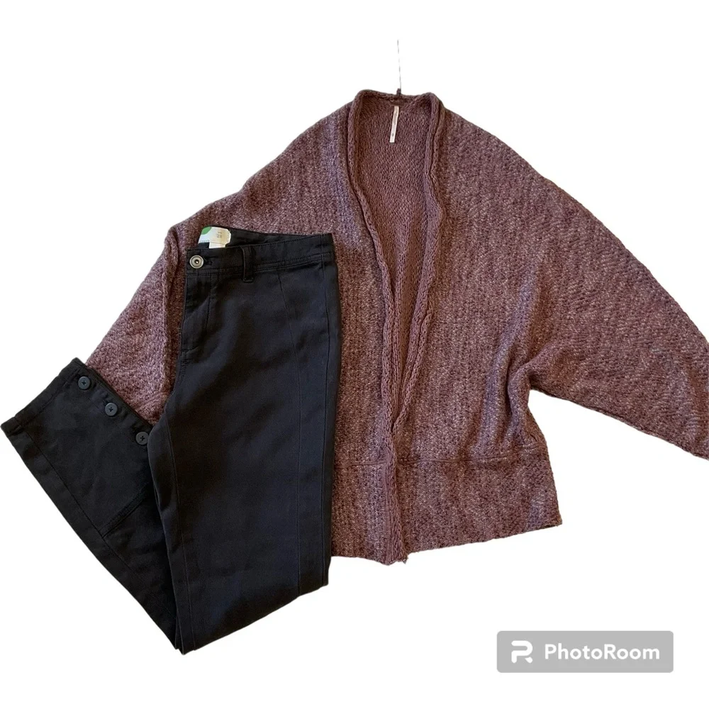 Free People Motions Open Cardigan Purple Size XS